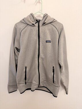 Patagonia Fleece Lined Full Zip Hoodie Gray Men's Large